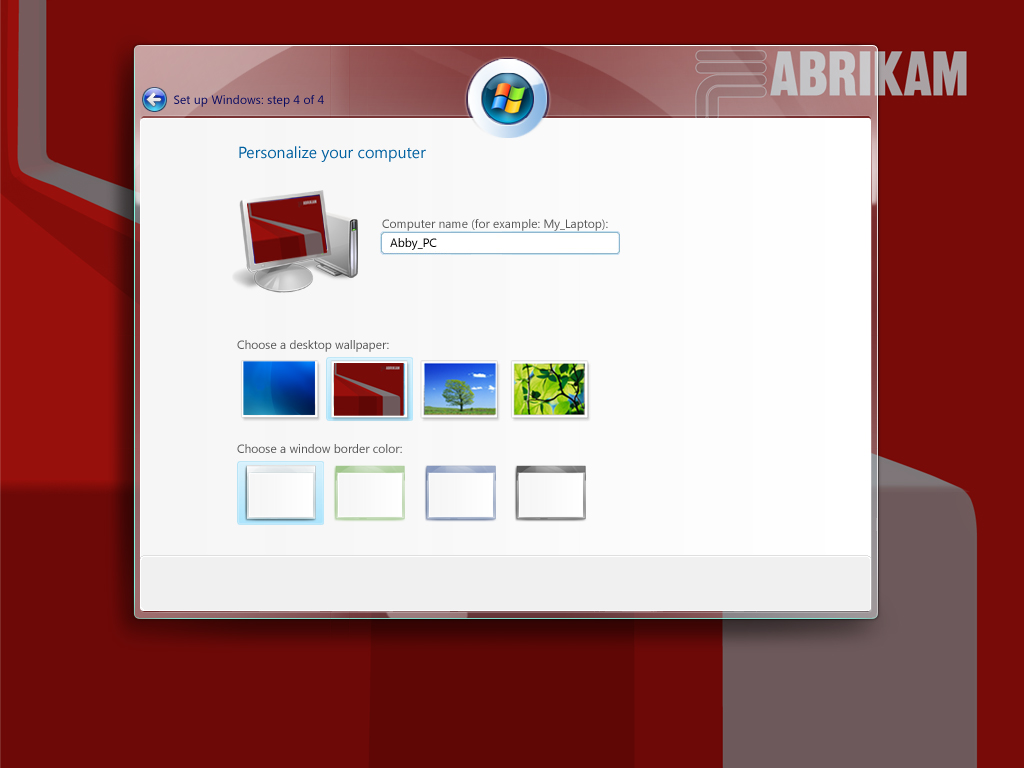 Setup Screen 2